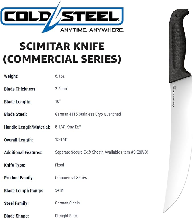 Cold Steel Commercial Series Scimitar Knife