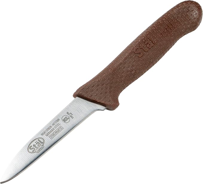 Winco 3-1/4" Paring Knives, Brown PP Hdl, 2pcs/pk