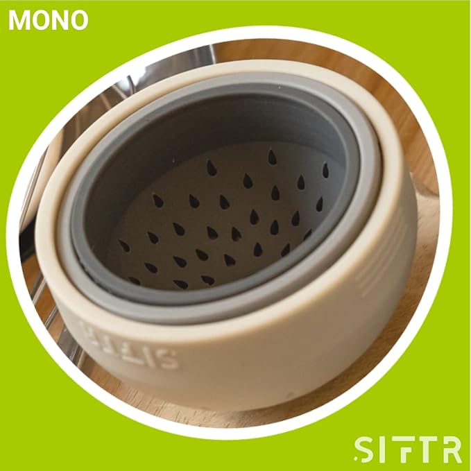 (GREY) Nesting Can Strainer Mini Colander Set - Space Saving Small Colanders and Strainers - Multi Use Kitchen Gadget - Silicone Can Strainer