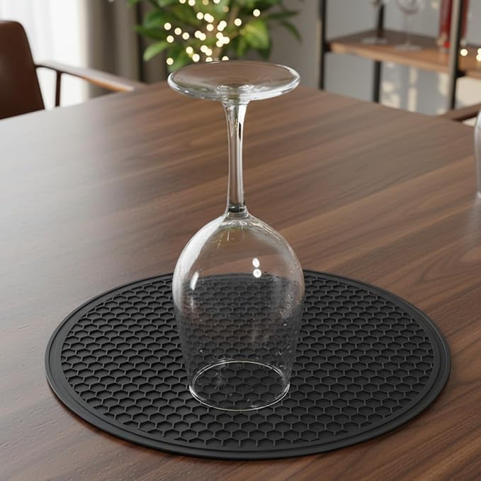 Heat Resistant Multifunctional Silicone Microwave Mat, 10 Inch Round Non-Slip Trivet, Heat Resistant Non Slip Trivet for Kitchen Hot Plate Bowl Mug Hot Pot Holder, Dishwasher Safe