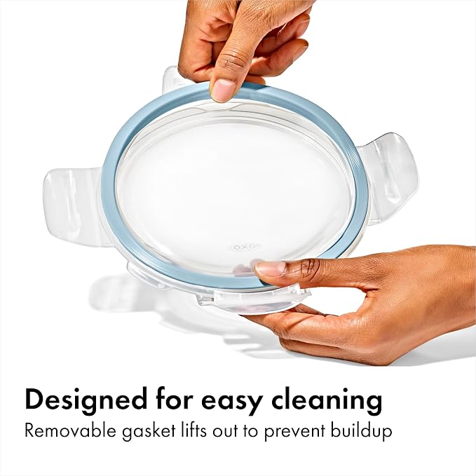 OXO Good Grips Smart Seal 16-Piece Glass Food Storage Container Set - Arctic Blue