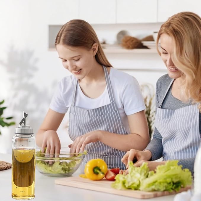 Olive Oil Dispenser Bottle,17 Oz Oil Dispenser For Kitchen,Glass Oil Bottle