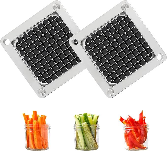 WICHEMI Replacement Blades 3/8" - Commercial Vegetable Chopper & Dicer, Stainless Steel, Onion & Tomato Cutter (2 Pack)