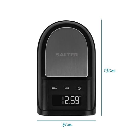 Salter Digital Precision Kitchen Scale - Accurate Weighing In 0.01g Increments, 300g Max Capacity, Stainless Steel Platform, Detachable Tray, Weigh Small Items, Yeast, Spices, Coffee, Jewellery, Coins