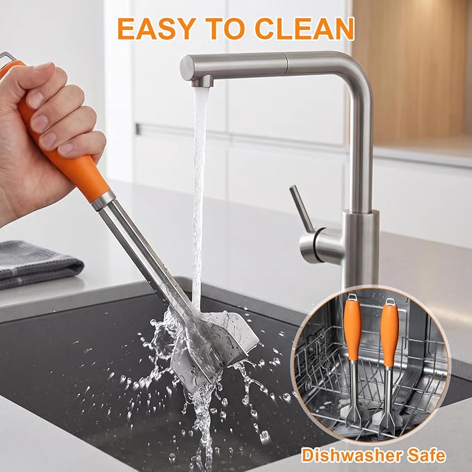 Stainless Steel Meat Chopper Masher, 6 Blade Ground with Plastic Handle | 11.4 Inch Potato fruits Masher and tenderizes meat Hamburger Smasher, Mix and Chop Kitchen Tool for Taco Meat
