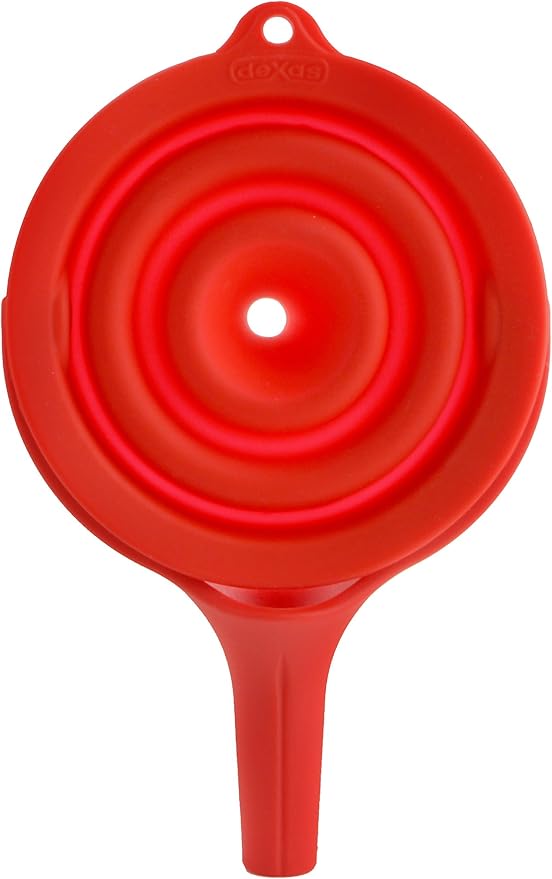 Dexas GCF2-1795 POP Small Collapsible Silicone Funnel, 2.5", Red