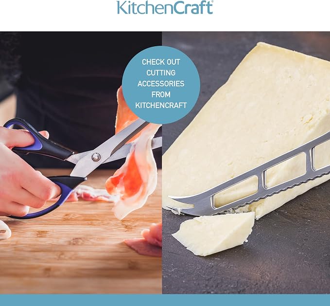 KitchenCraft KCPIZZA Pizza Cutter Wheel with Nylon Handle, Stainless Steel, 20 cm