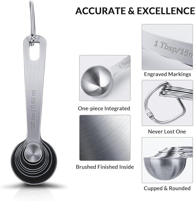 Stainless Steel Measuring Spoons3907 Measuring Spoons, Silver