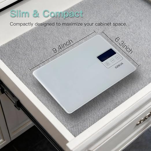 Food Scale with USB Rechargeable, Digital Kitchen Scale with 6 Units, High Precision to 0.04 oz /11lbs Capacity, Weight Range from 3g-5000g