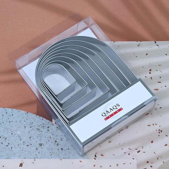 Arch Cookie Cutter Set 8-Piece 1.5" to 5" by QAAQS