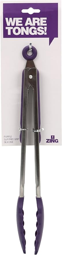 Premier Housewares Zing Silicone Tongs - Purple