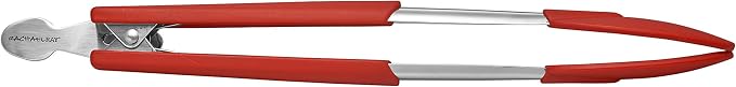 Rachael Ray Lil' Huggers Dishwasher Safe Lazy Locking Cooking Tongs / Salad Serving Tools / Multi Purpose - 2 Piece, Red