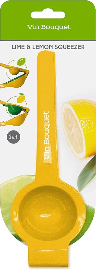 Vin Bouquet FIK 476 Manual 2 in 1 Citrus Portable Hand juicer for Oranges, Lemons and Limes, Stainless Steel
