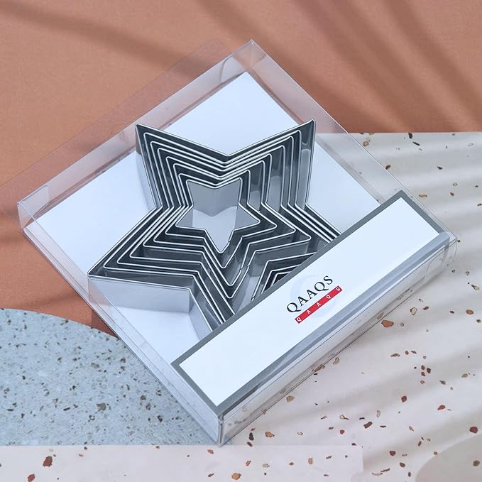 Star Cookie Cutter Set 8-Piece 1.5" to 5" by QAAQS