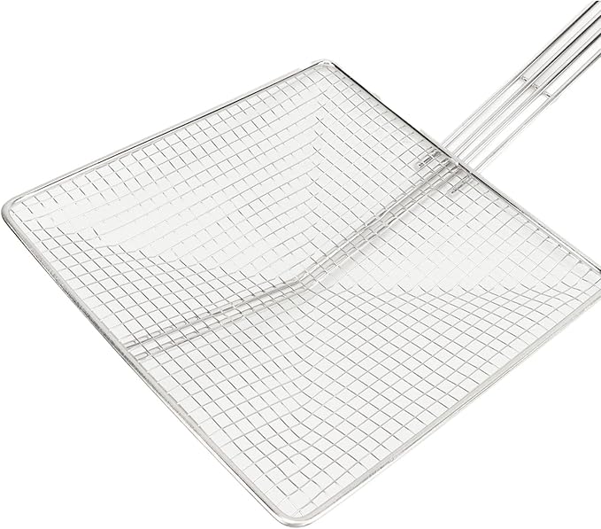 Stainless Steel Strainer Skimmer Ladle with Mesh Strainer Shape for Cooking and Frying Kitchen Gadget Pasta Spoon (1#)