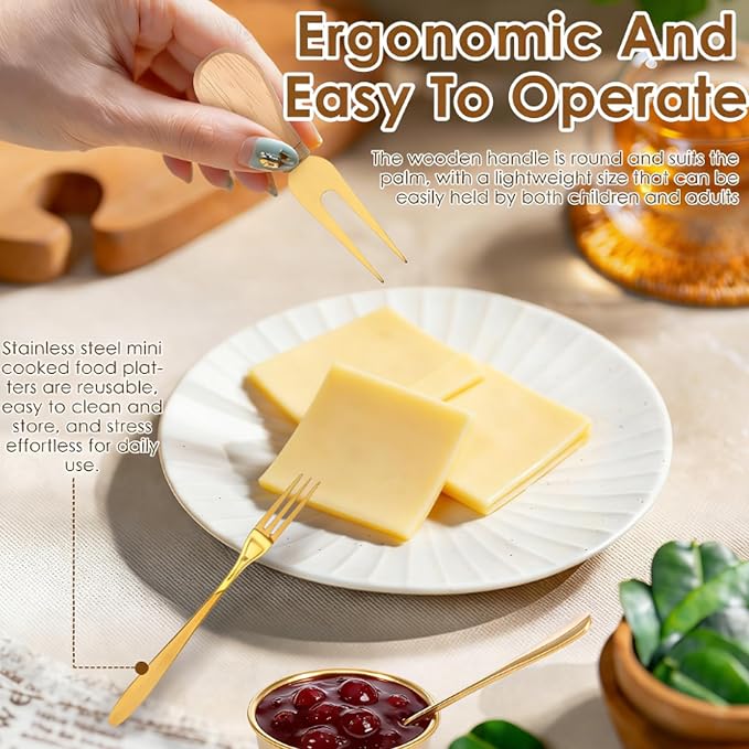 188Pcs Charcuterie Utensils Set,Charcuterie Boards Accessories Set Bulk,Mini Cheese Butter Spreader Knives Stainless Steel Cutlery Tongs Spoons Forks Bowls Wooden Toothpicks for Kitchen Wedding Party