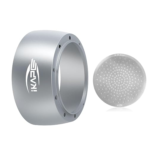 IKAPE 58mm Dosing Funnel, Espresso Ring Compatible with 58 mm Bottomless Portafilter(Silver)
