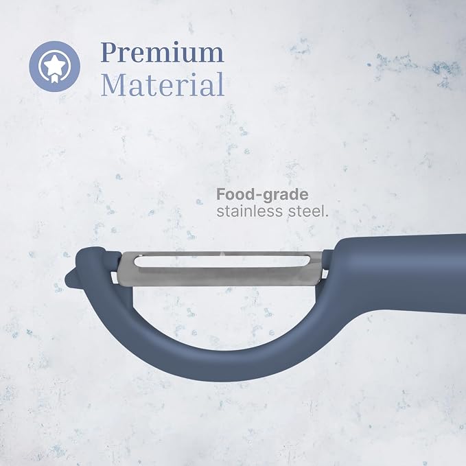 Swivel Vegetable Peeler with Built-in Eye Remover – Stainless Steel Blade with Comfortable Handle, Fruit and Vegetable Slicer, Potato and Carrot Cutter – Kitchen Tools & Accessories – Blue