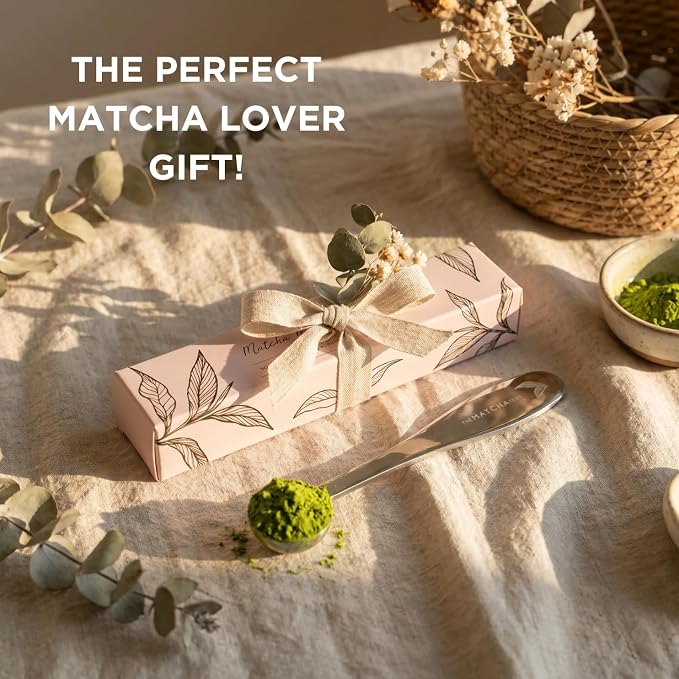 Silver Stainless Steel 1 Gram (1/2 Teaspoon) Matcha Measuring Spoon for Perfect Matcha Lattes.