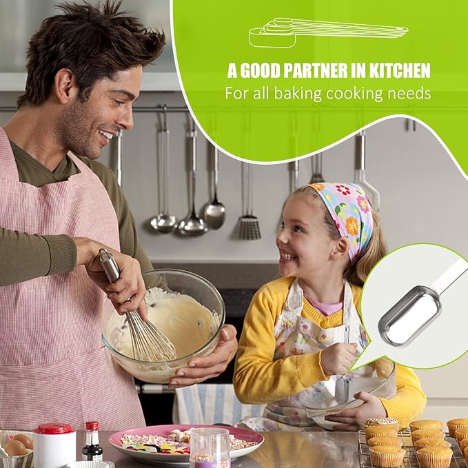 2PCS 1/2tsp (1/6tbsp, 2.5ml) Single Measuring Spoon, Stainless Steel Long Handle Individual Teaspoons Only
