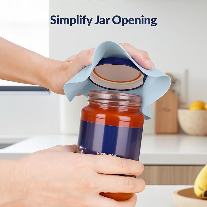 NiHome Silicone Jar Opener Gripper Pads, 6 In for Seniors, Ocean Color, 4PC | Textured Back Pattern For Superior Grip, Food-Grade Silicone, Heat-Resistant Multi-Use Kitchen Pad For Jars, Pots, Spoons