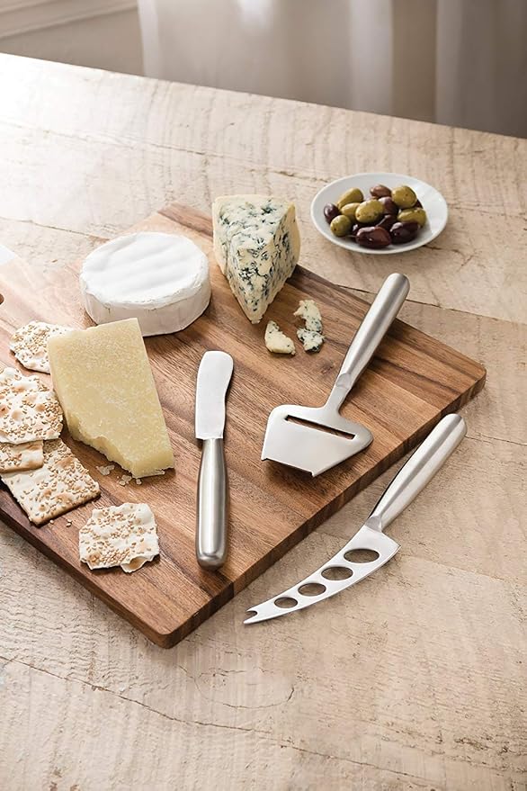 Fox Run Cheese Knife Set, 9.37 x 2.953 x 0.67 inches, Metallic