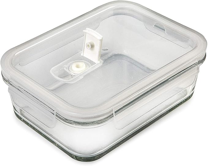 PrepNaturals 5 Pack 30oz Glass Meal Prep Containers - 1 Compartment | Borosilicate Glass Meal Prep Containers - Airtight Leak-Resistant Lids, Microwave, Oven & Freezer Safe (5-Pack, 30 oz)