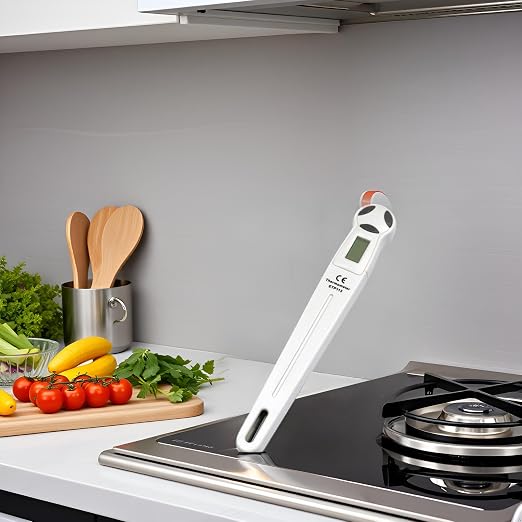 allsun Digital Meat Thermometer with Stainless Steel Probe, High Precision °C/°F Cooking Thermometer for Kitchen, Food & Home Use