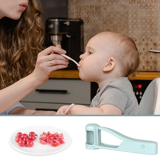 Luvan Grape Cutter for Toddlers, Grape Slicer Tool, Grape Tomato Cherry Strawberry Cutter Tools Into 4 Pieces for Vegetable Fruit Salad, Stainless Steel Quarter Grape Slicer Kitchen Gadget