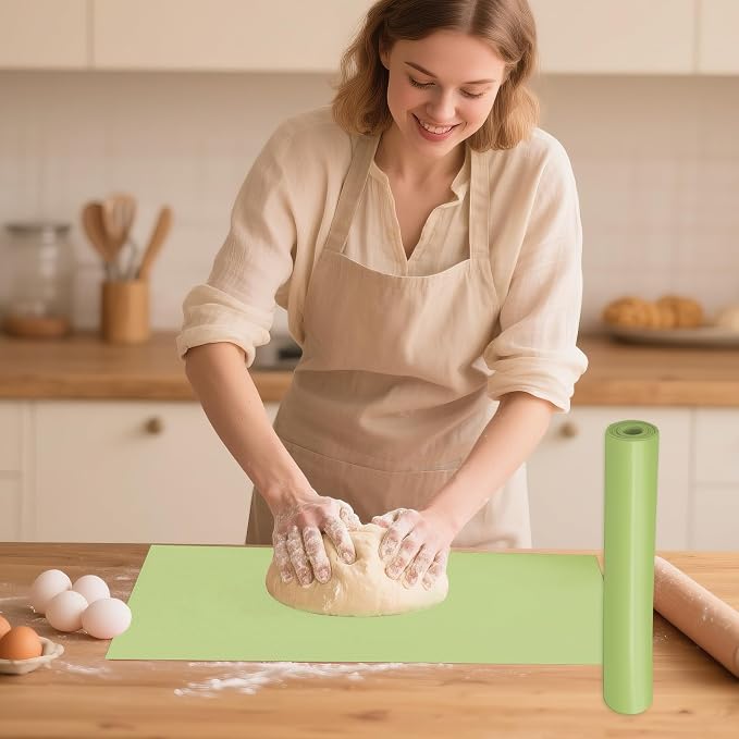 Silicone Baking Mat Roll, 12 IN x 6 FT, Non-Stick, Reusable, Heat-Resistant Baking Sheet for Oven, Air Fryer, Pastry, Dough, Bread, Non-Slip Kitchen Counter Mat