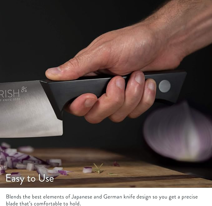 Greater Goods 8″ Chef’s Knife – German Steel (X50CrMoV15), Full-Tang, Everyday Kitchen Knife