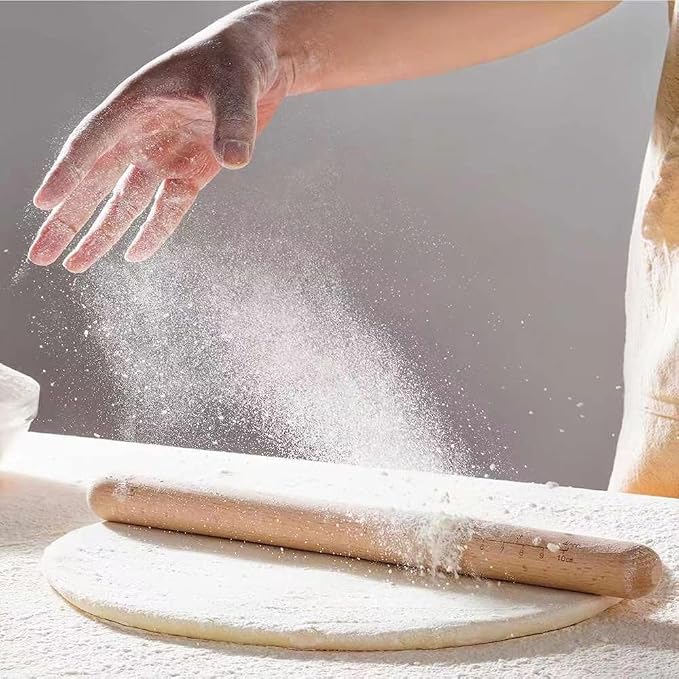 Rolling Pin,Baking Dough Roller for Tortilla,Dumpling, Pizza, Pie, Bread, Pastry.(11.8inch)