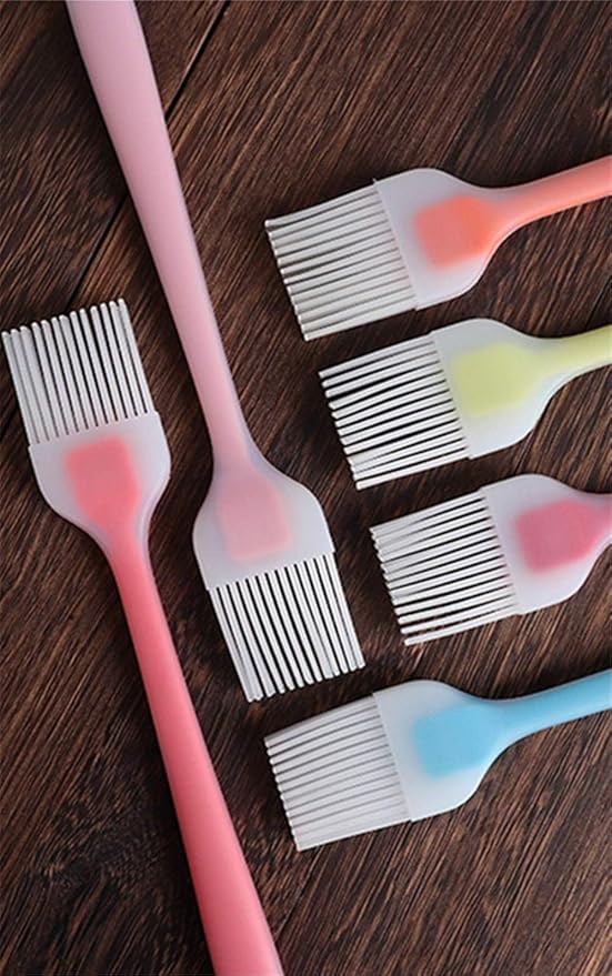 6Pcs Silicone Basting Brushes Heat Resistant BPA Free Pastry Grill Barbecue Brush Set Kitchen Cooking Tools Dishwasher Safe