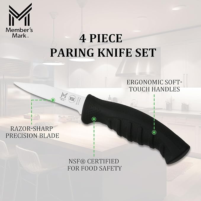 Member Marks 3" and 3.25" Paring Knives, 4 pk.
