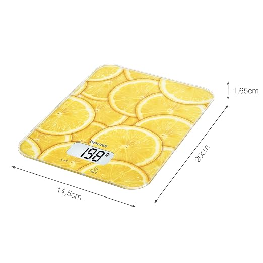 Beurer Lemon KS 19 Kitchen Scales with Pattern