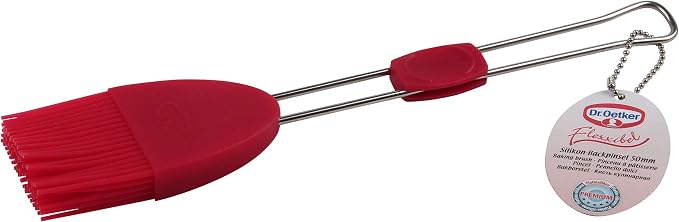 Dr.Oetker Basting Brush Flexxibel of Silicone 5 cm in red, 26.5 x 5 x 2 cm