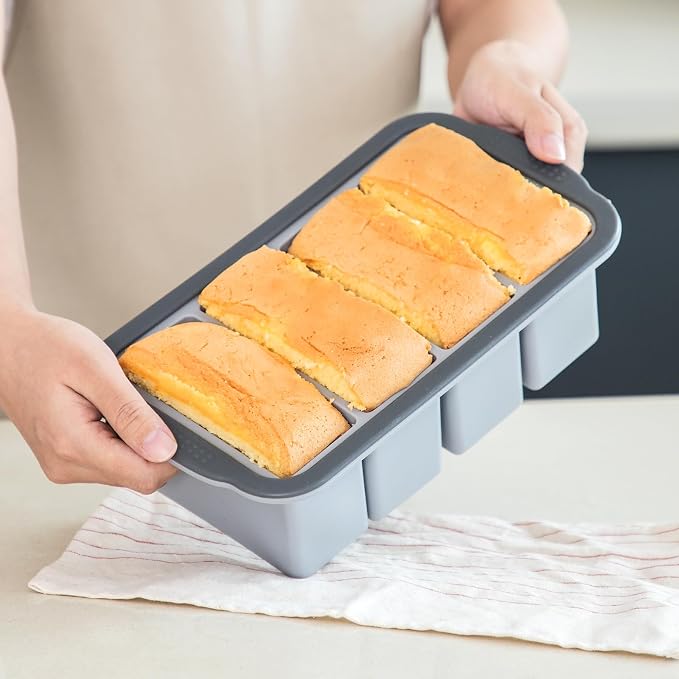 Extra Large Silicone Ice Cube Tray with Lid, Easy Release 1.5 Cup Freezer Trays for Soup, Broth, Sauce & Food Storage, BPA-Free Reusable Freezing Mold, 2 Pack Grey
