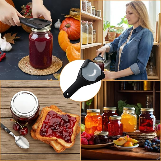 Jar Opener for Weak Hands Non-slip Base Pad Jar Lid Opener for Seniors with Arthritis Heavy-duty Grip for Stuck Jars and Tight Lids Kitchen Gift for Parents