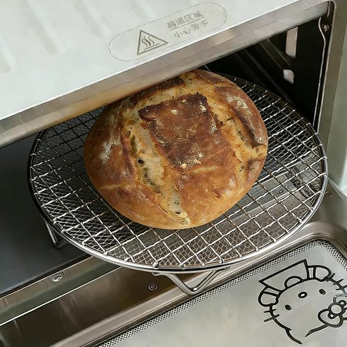 5 Inch Round Cooking Rack, Stainless Steel Wire Baking Rack with Stable Legs for Oven, Air Fryer, BBQ, Roasting, Cooling