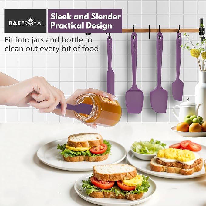 BakeRoyal Silicone Spatulas Set - Berry