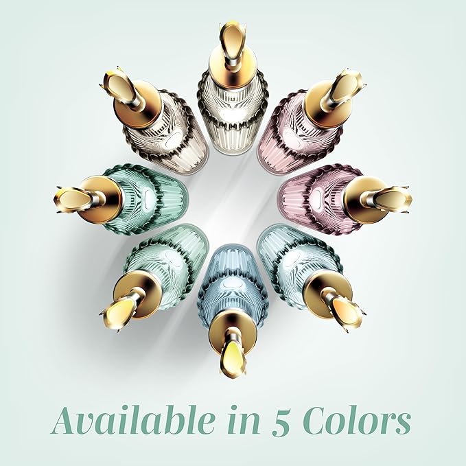 COOK WITH COLOR Glass Olive Oil Bottle Dispenser - 2 Pack- 17oz Oil and Vinegar Cruet - Olive Oil Carafe Decanter for Kitchen, Elegant Fluted, Green