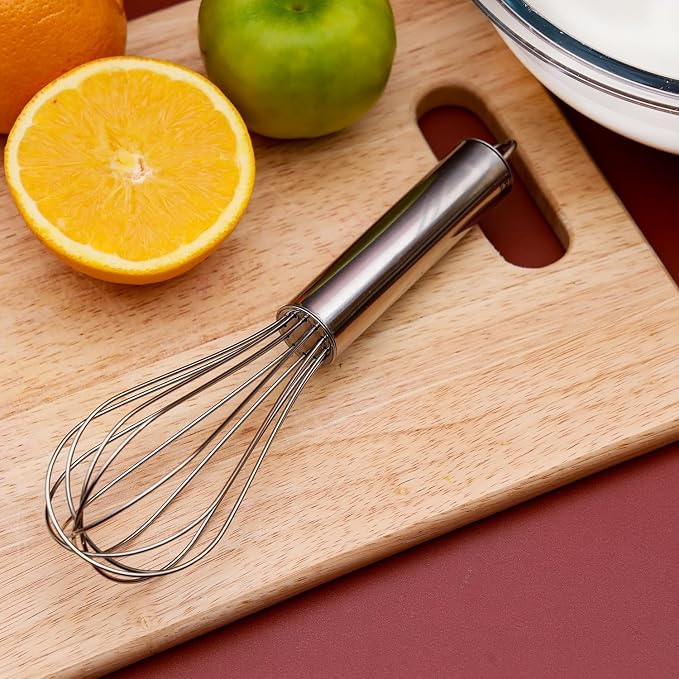 Metaltex 25 cm Stainless Steel Heavy Duty 8 Wire Whisk, Silver