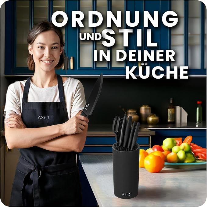 Universal Knife Block Without Knives Black Large Unequipped Knife Blocks for Over 8 Knives