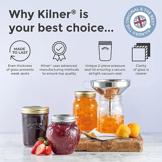 KILNER Stainless Steel Straining Funnel, 1 EA