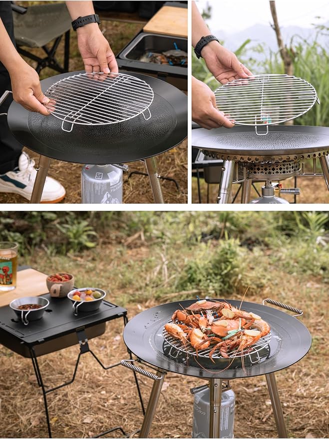 CAMPINGMOON 10.6 Inch Round Cooling Rack 304 Stainless Steel Steamer W27 | 10.6 Inch Diameter Creates Ample Space for Cooling Steaming and Draining