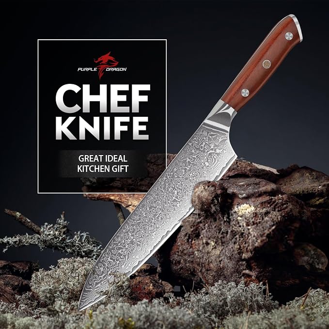 Purple Dragon Carbon Steel Slicing for Sourdough,Cake and Fruits,GiftBox,Annive Idea Gift
