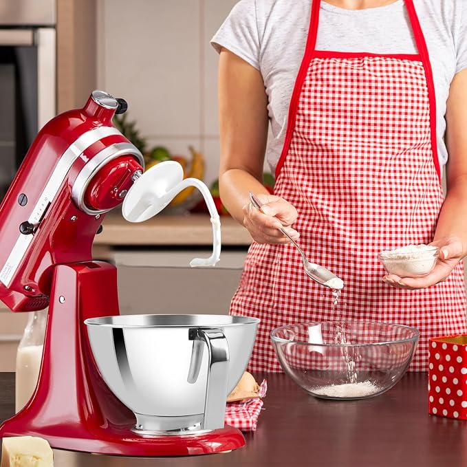 3 Quart Stainless Bowl for Kitchen Aid Mixing,Stainless Steel Bowl Compatible with Kitchenaid Mixer 4.5/5QT,Not compatible with KitchenAid Artisan Mini 3.5QT