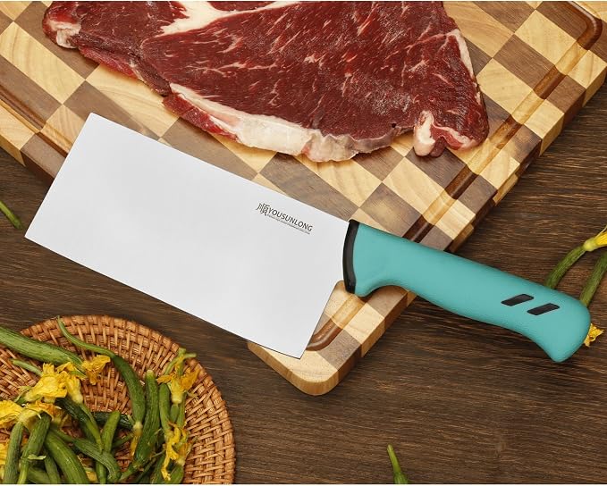 YOUSUNLONG Chopping Knife - 8 Inch Meat Cleaver and Vegetable Kitchen Knives - Premium High Carbon Molybdenum Steel Blade - Razor Sharp - Ergonomic & Non-slip Handle