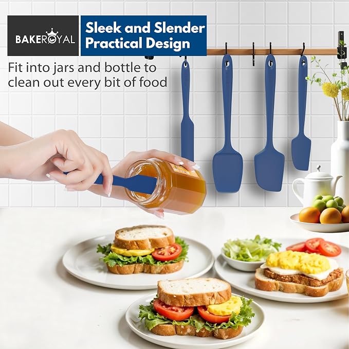 BakeRoyal Silicone Spatulas Set - RoyalBlue