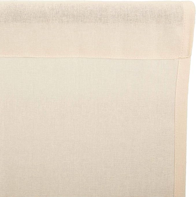 VHC Brands Tobacco Cloth Fringed Farmhouse Decor Kitchen Swag Prairie Panels Door Window Tier Set Curtains for Kitchen Bedroom Bathroom Living Room Dining (Natural, Classic Swag Set)